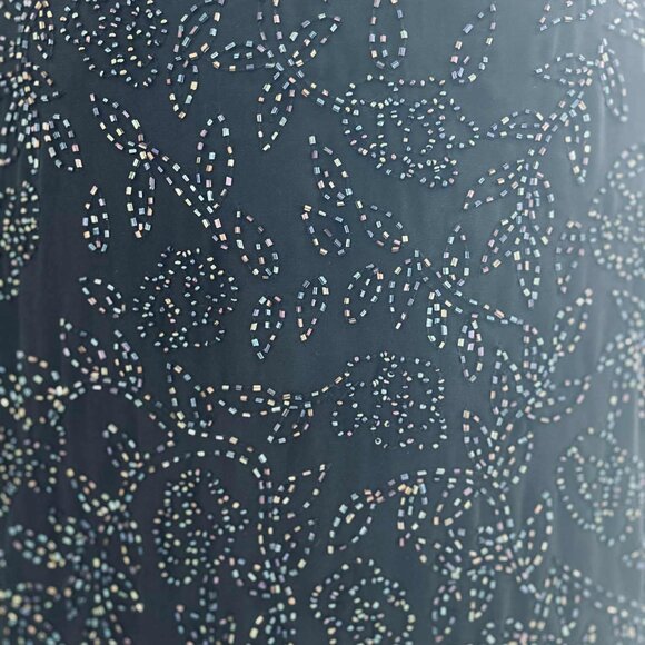 Milano Black & Iridescent Botanical Hand-Beaded Evening Jacket – US 2X - Picture 13 of 15